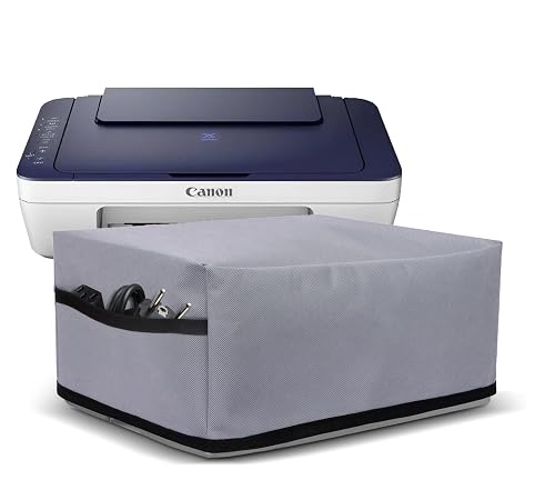 CRASOME Non-Woven Dust & Water Proof Printer Cover for Canon Pixma E470 / E477 (Grey)