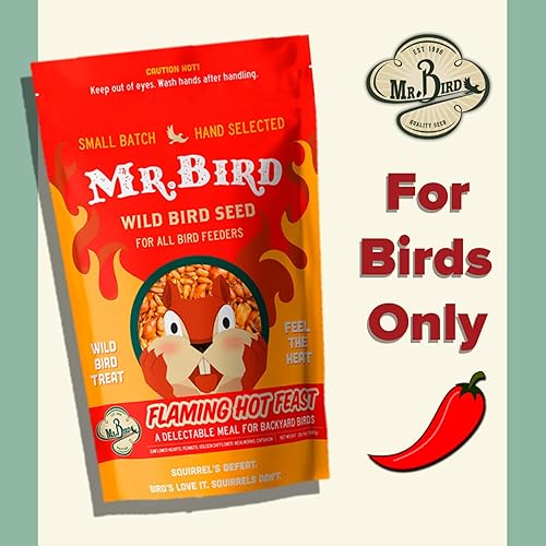 Miniatura 4 de Mr. Bird Paquete de 6 bolsas de semillas sueltas Flaming Hot Feast de 2 libras.