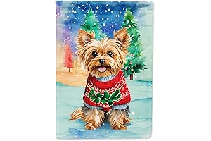 Caroline's Treasures Yorkshire Terrier Yorkie Christmas Decorative Yard Flag