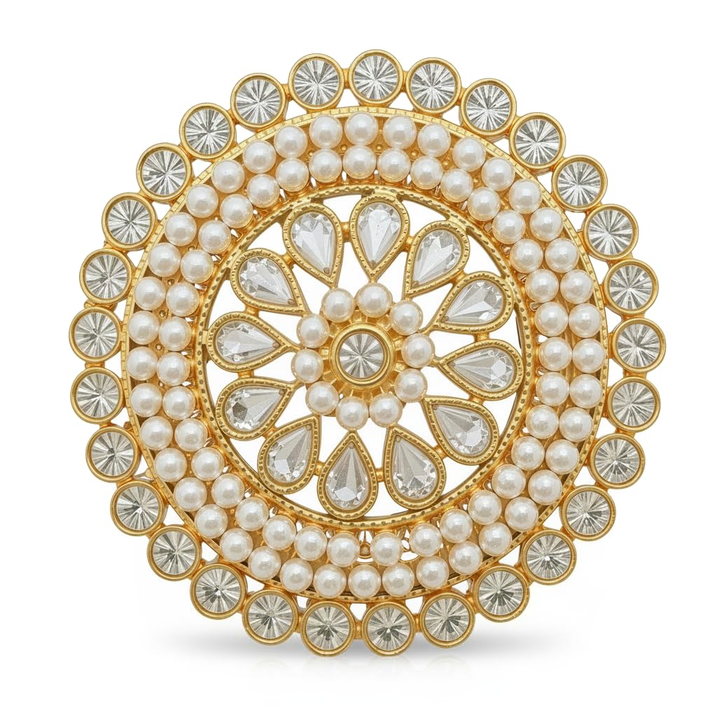 A.R. FASHIOIN Kundan Pearl Ring for Women and Girls, Adjustable Rings For Women Traditional 1 Pc-image-26