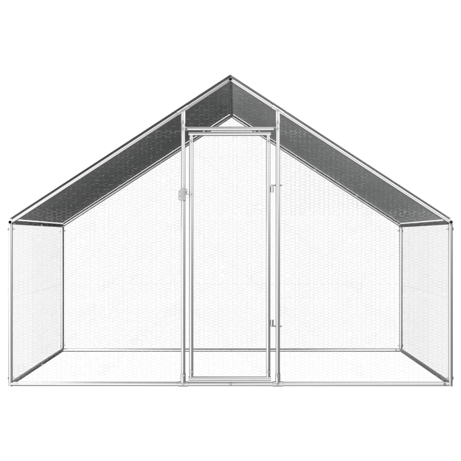 GuyAna Jaula gallinero de Exterior de Acero galvanizado 2,75x2x1,92 m Jaulas para Gallinas