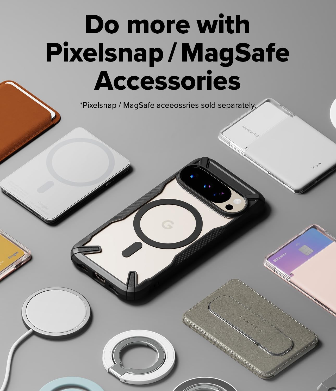 Ringke Fusion-X Designed for Google Pixel 10/10 Pro Case [Compatible with MagSafe and Pixelsnap] Enhanced Bumper Heavy Duty Shockproof Protective Cover - Magnetic Black