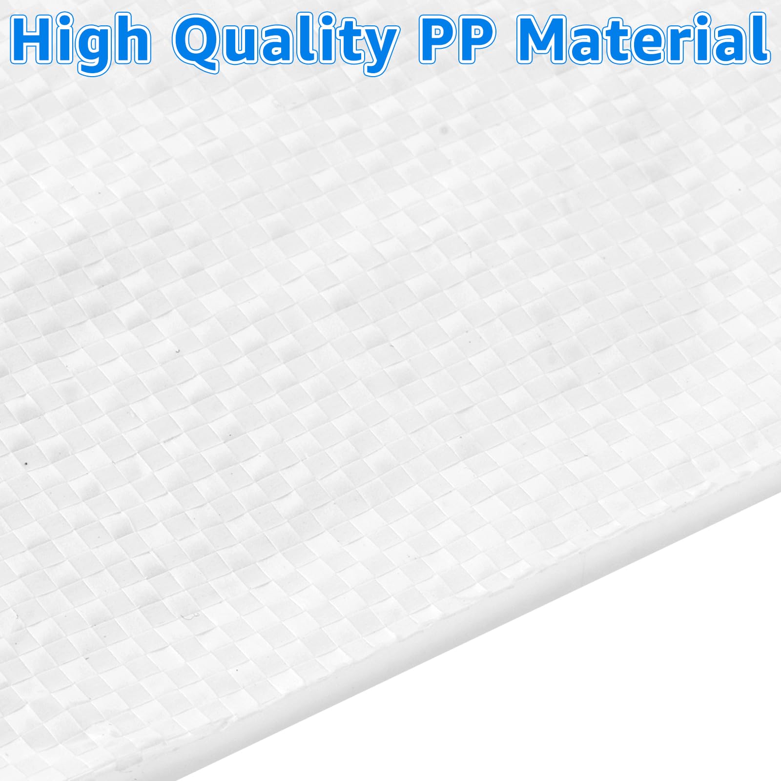 WOPPLXY Paquete de 30 sacos para escombros de 65 x 105 cm de PP blanco para protección contra inundaciones