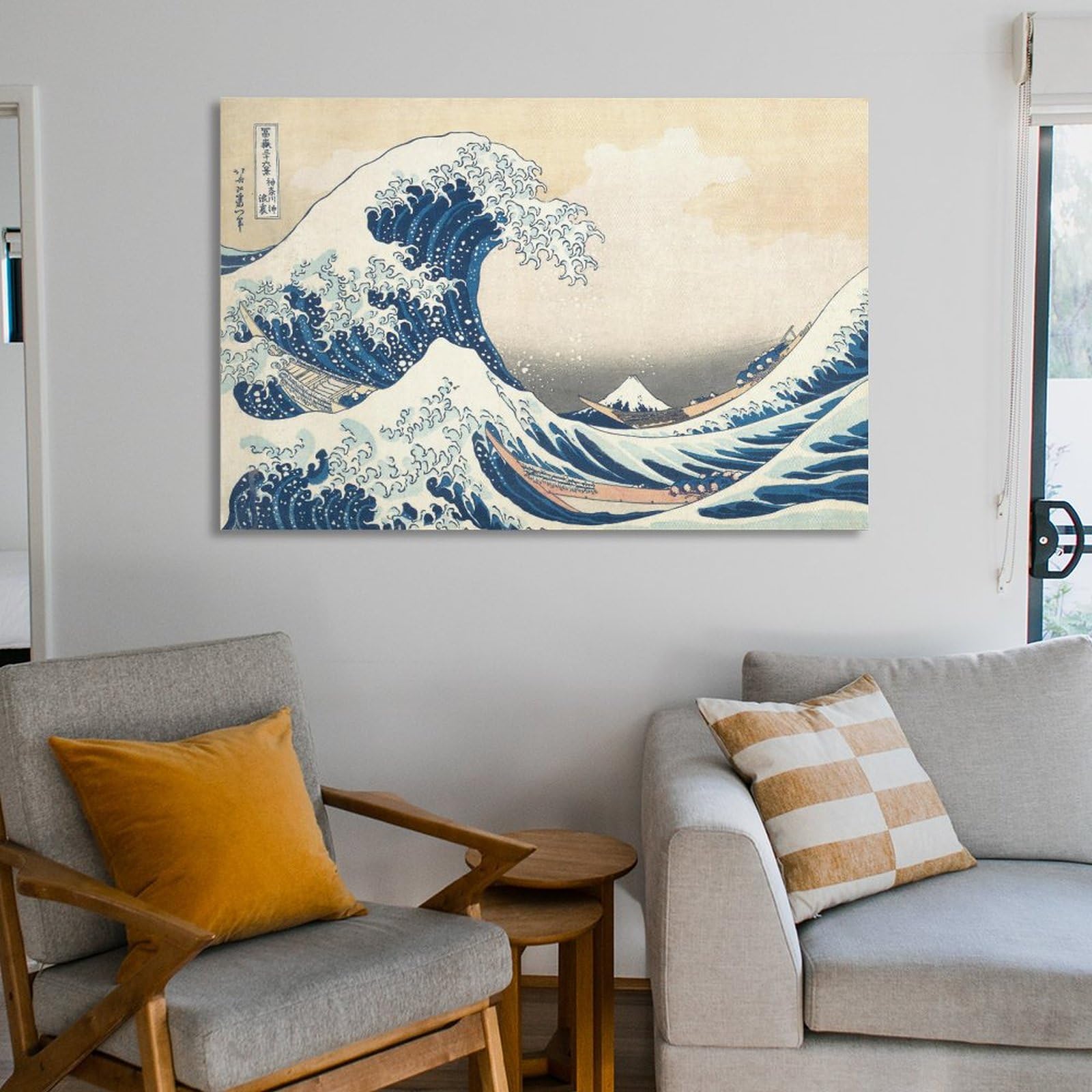 Amazon.co.jp: 葛飾北斎浮世绘富嶽三十六景-神奈川冲浪里 アート
