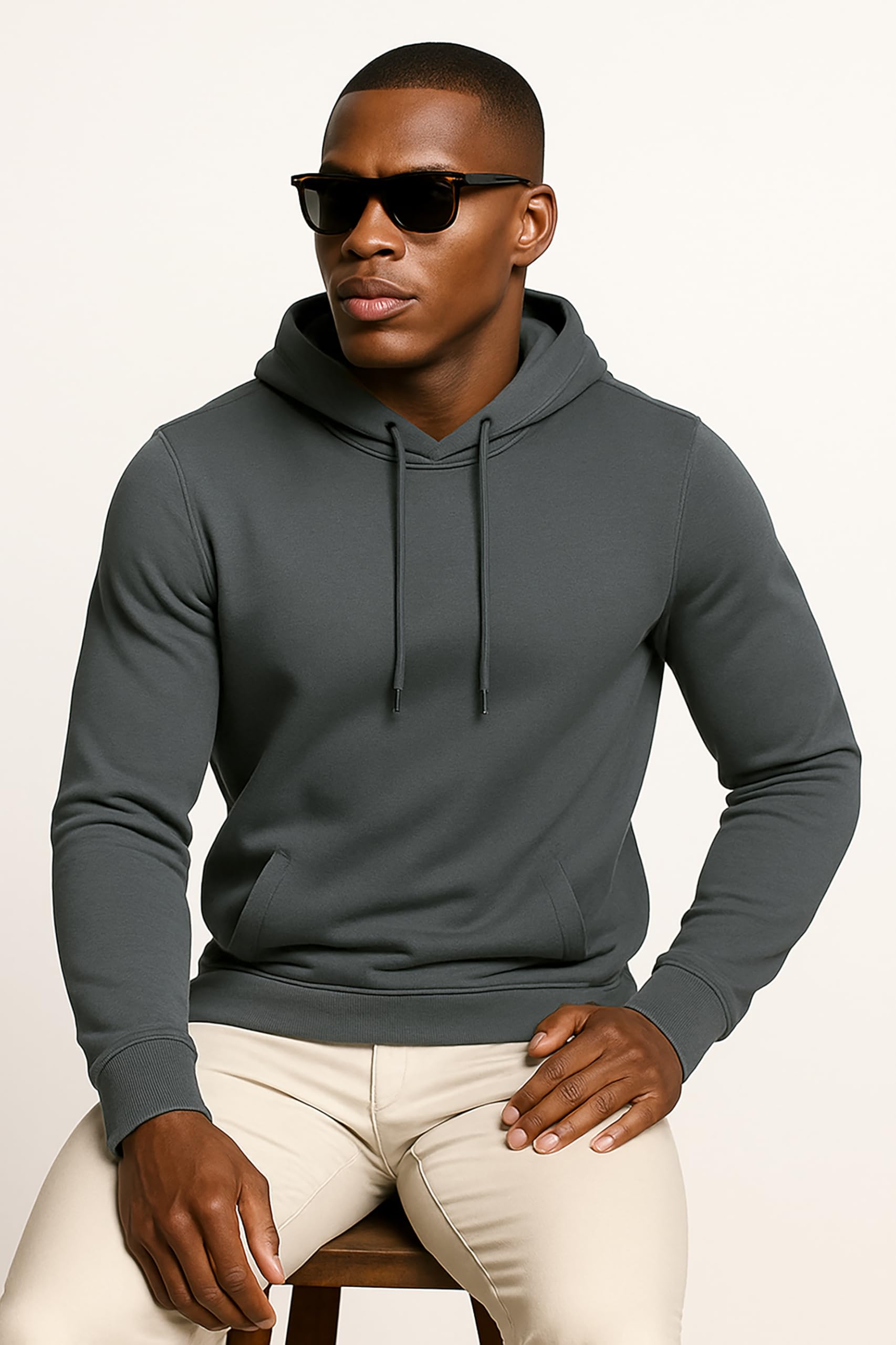Leif Nelson Maglione con Cappuccio Uomo Felpa a Maglia LN-5450