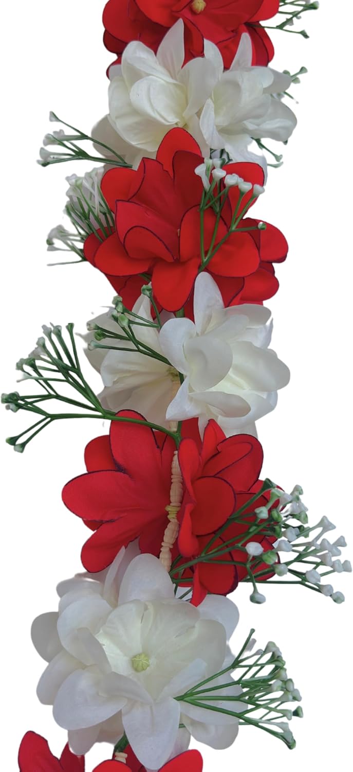 Artificial Rose Flower Garland for Photo Frame | Rose Flower Mala for God Idol Photos and Loved Ones