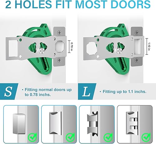 Miniatura 4 de Cerradura de puerta portátil de metal para seguridad de habitación de hotel de viaje, cerraduras de puerta de hotel para viajeros, cerradura