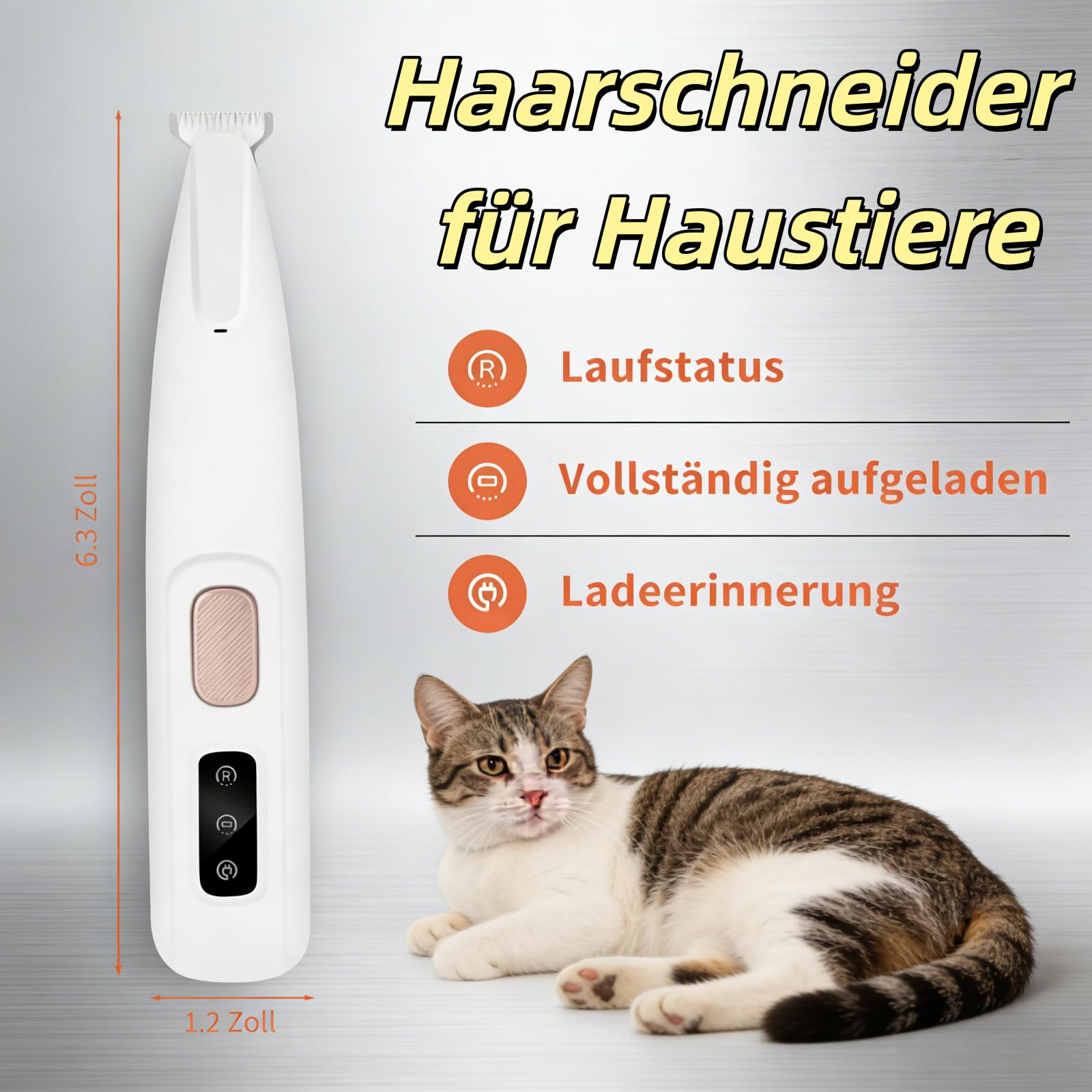 dr. Pfoten PawTrim Pro Krallenpflege-Trimmer – Leiser und präziser Trimmer für Hunde und Katzen. Schmerzlose Krallenpflege in Sekunden, wasserdichter Haarschneider für Haustiere