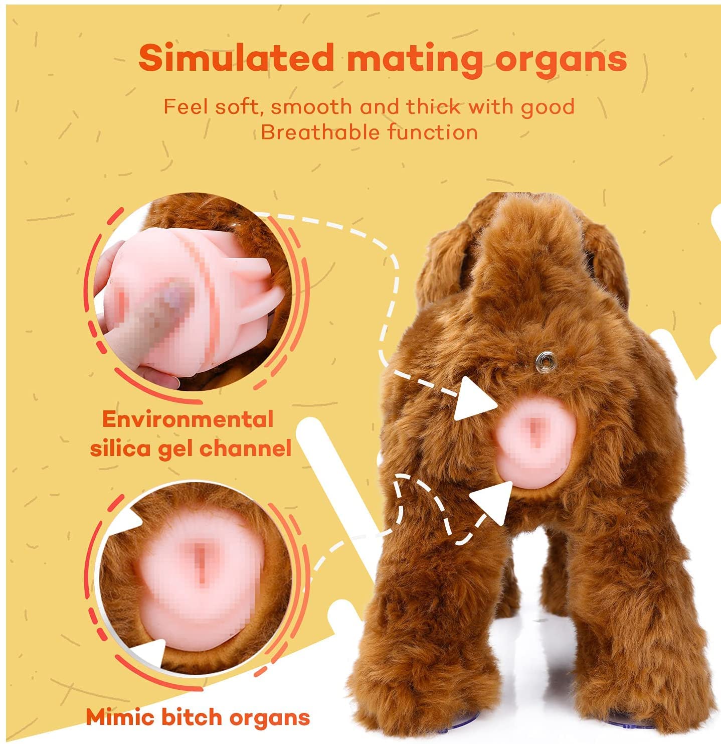 Giocattolo per l'estro del Sonno del Cane, Giocattolo per Cani di accoppiamento di Simulazione, Giocattoli striduli di Peluche interattivi per Cani, per Cane dell'estro Maschio,28cm