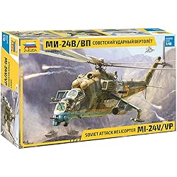 71jOycGDJkL. AC AC SR250,250 Zvezda 1:48 MIL Mi-24V/VP(HIND) Combat Helicopter, maqueta de construcción de plástico, Kit de Montaje, réplica Detallada, Multicolor (4823)
