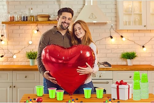 Miniatura 5 de 500 vasos de chupito de plástico verde fluorescente, vasos de chupito verdes, desechables, 2 onzas, vasos de chupito de plástico verde para beber,