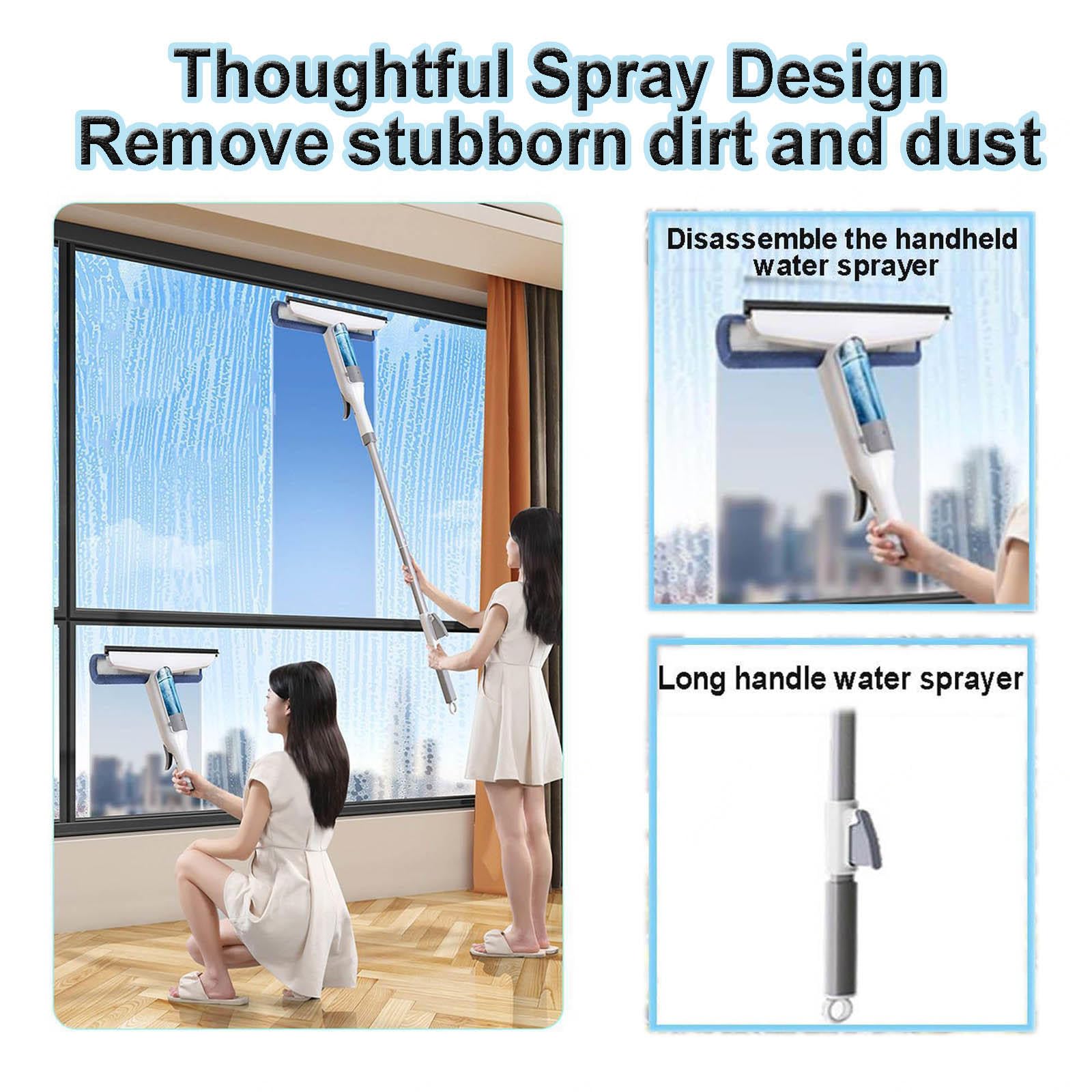 Limpiacristales con Pulverizador Incluye 5 Paños de Limpieza Limpiacristales en Spray de Doble Cara Adecuado para Múltiples Escenarios