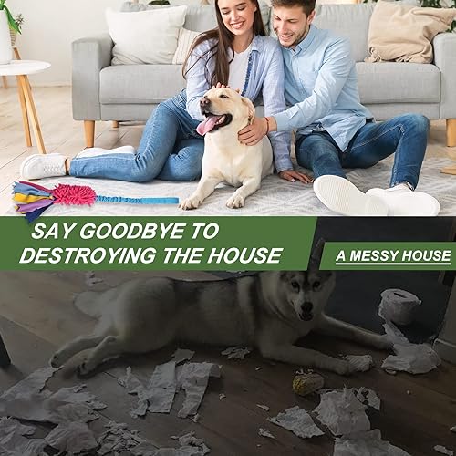 Vista 25 de wodoca Juguete de remolcador para perros, juguetes para perros para masticadores agresivos, juguete de cuerda fuerte para chirridos, juguete