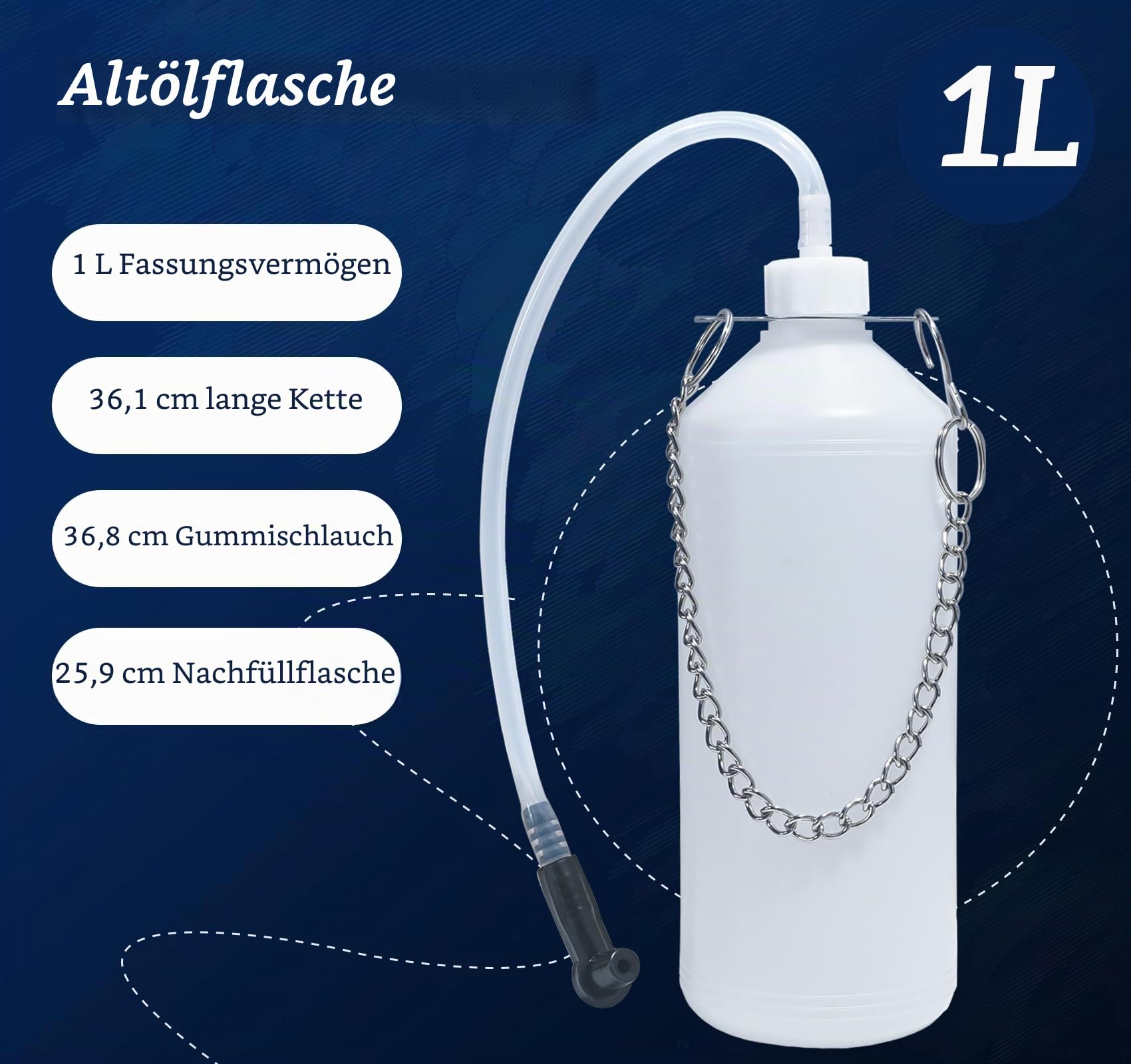 3L Manueller Bremsflüssigkeitsentlüftungssatz mit 1L Entlüftungsflasche, 43mm Bremsenentlüftungsadapter und 4 Hauptzylinderadapter Kompatibel mit Toyota, Lexus, Chrysler, Dodge, Jeep, Nissan, Ford usw