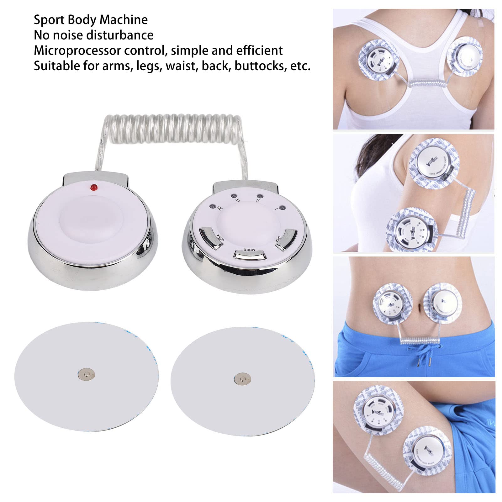 Elettrostimolatore Muscolare, Massaggiatore Elettrico Multifunzione per Addominali, Addome Braccio Gambe Waist Glutei Massaggi-Attrezzi, Portable Beauty Liposuction Equipment Massaggiatore Silenzioso