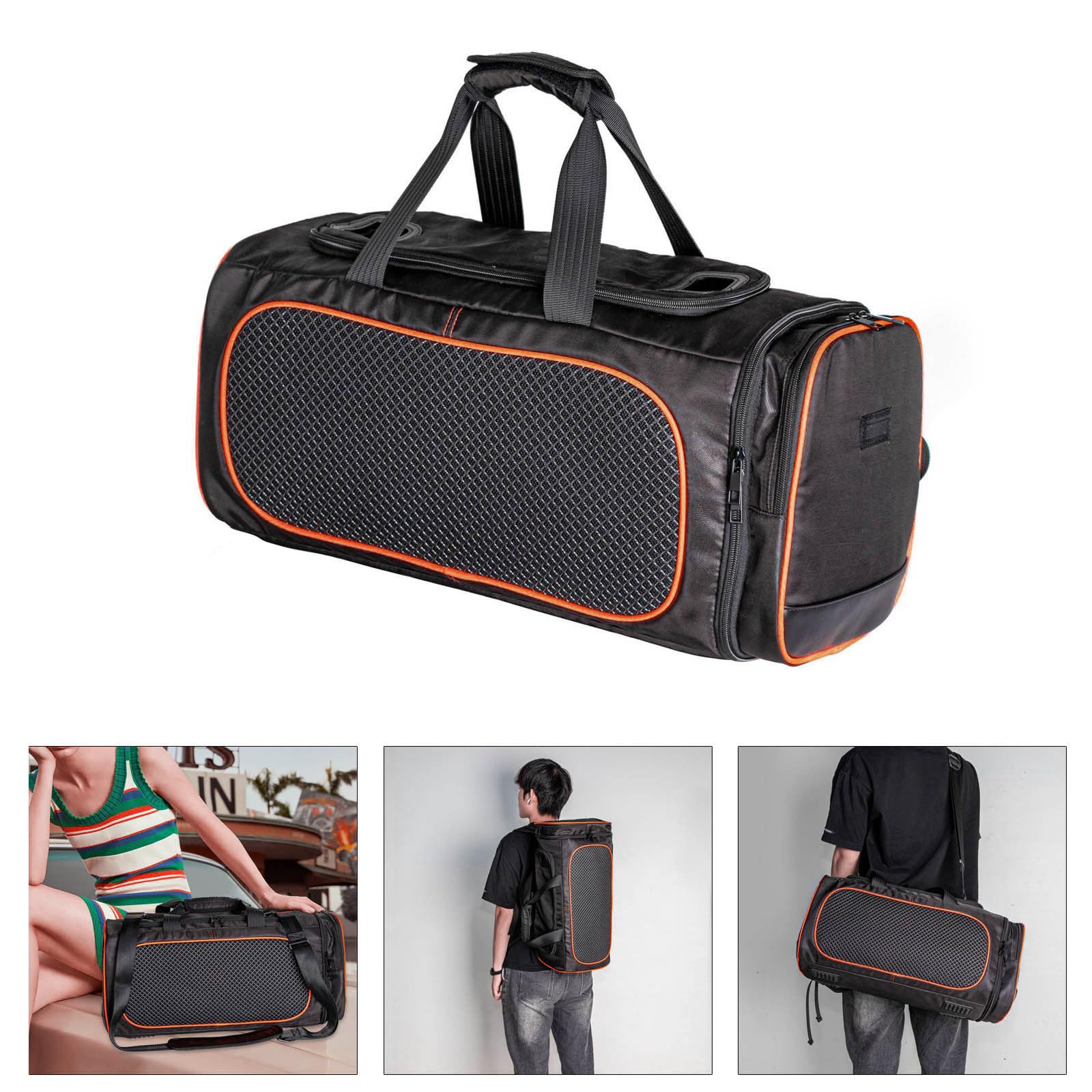 Lightweight Protective Case for Speakers Travel Outdoor Activity with Adjustable Shoulder Straps