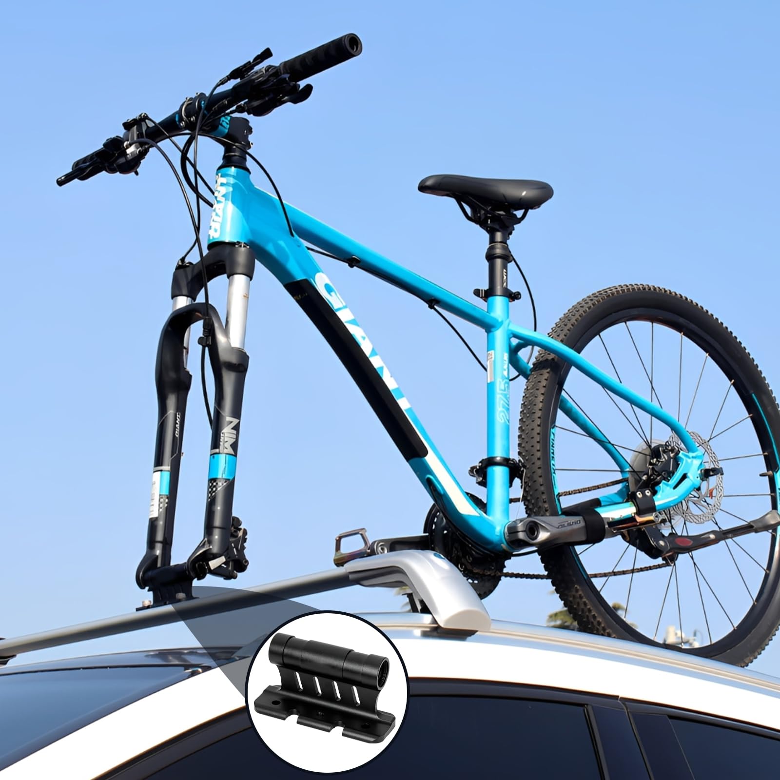 Support de Fourche de Vélo, 2 Pièces Support de Fixation de Fourche de Vélo, Supports De Fourche Vélo en Alliage d'aluminium, Porte-vélo, pour camions, SUV, Remorques, Voyages et Transport Extérieur