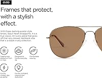 Vista 5 de EVEE Gafas de sol polarizadas estilo aviador, gafas de sol militares clásicas (cout)