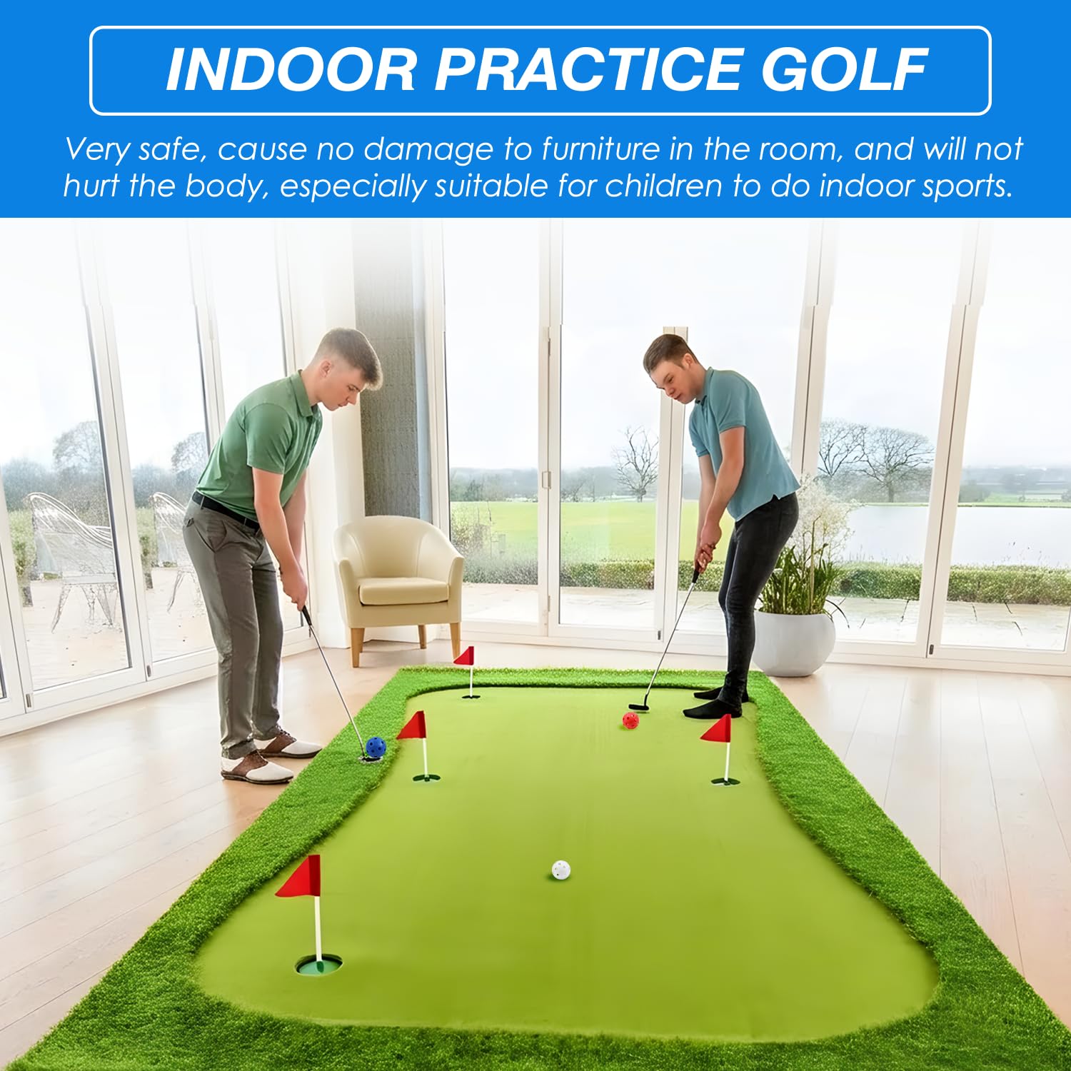 GSE Games & Sports Expert Golfbälle, Kunststoff, hohl, Airflow, 12 Stück / 50 Stück, gelb, 50 pack