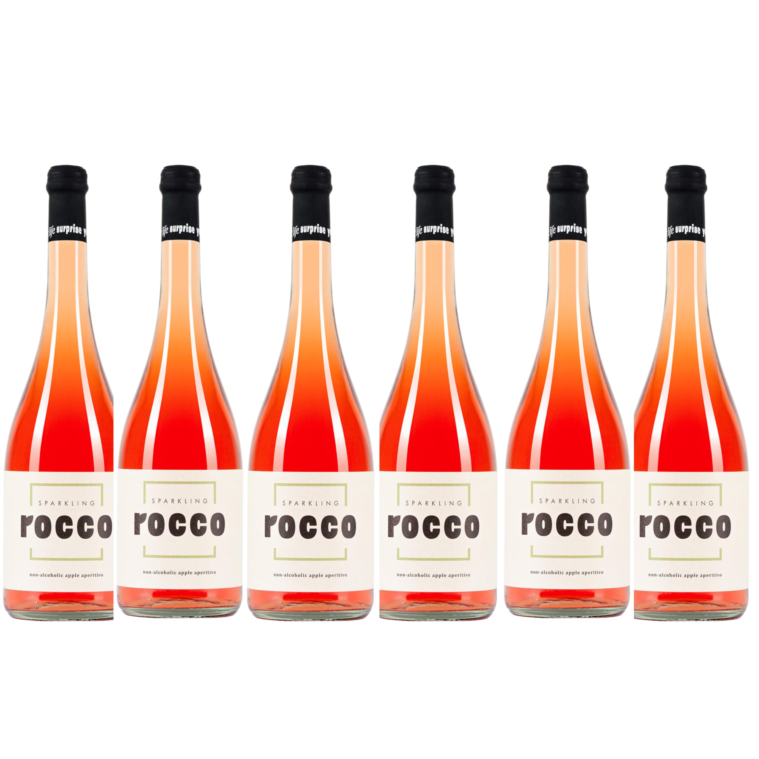 "Sparkling Rocco" Apfelsecco alkoholfrei 6 x 0,75l | alkoholfreier Aperitivo aus 100% Apfel-Direktsaft | mit Genusskarte FABELHAFTE GESCHENKE