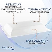 Vista 5 de RecPro Cúpula exterior para tragaluz RV Claraboya exterior universal de 14 x 22 pulgadas (transparente)