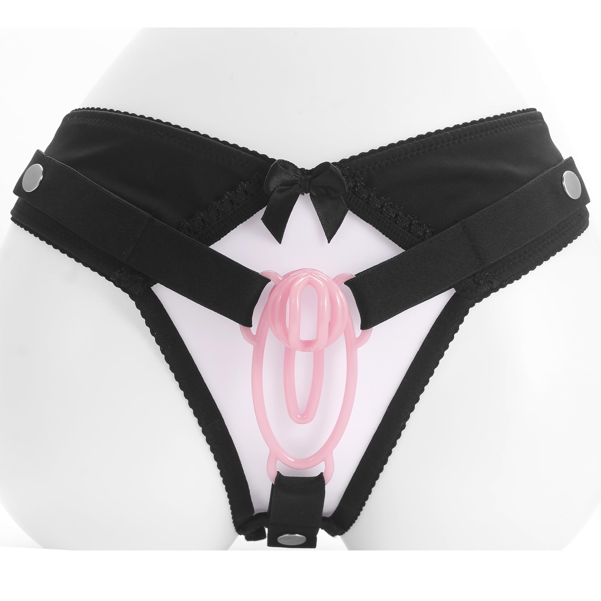 Sissy Braga Jaula De Castidad Hombre Chastity Belt Male Sissy Chasity Dispositivo Anti-Off Correa De Castidad Auxiliar Jaula Sexo Muebles Juguetes Para Hombres (Black,L)