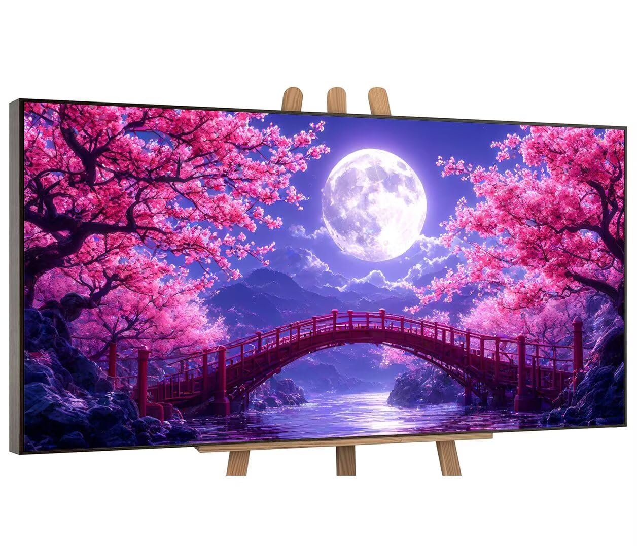 Zestawy do malowania według numerów, obraz olejny z 3 pędzlami i farbą akrylową, 50 x 100 cm, dla dzieci i dorosłych, początkujących, DIY, zestawy artystyczne do dekoracji wnętrz (bez ramy), G-770