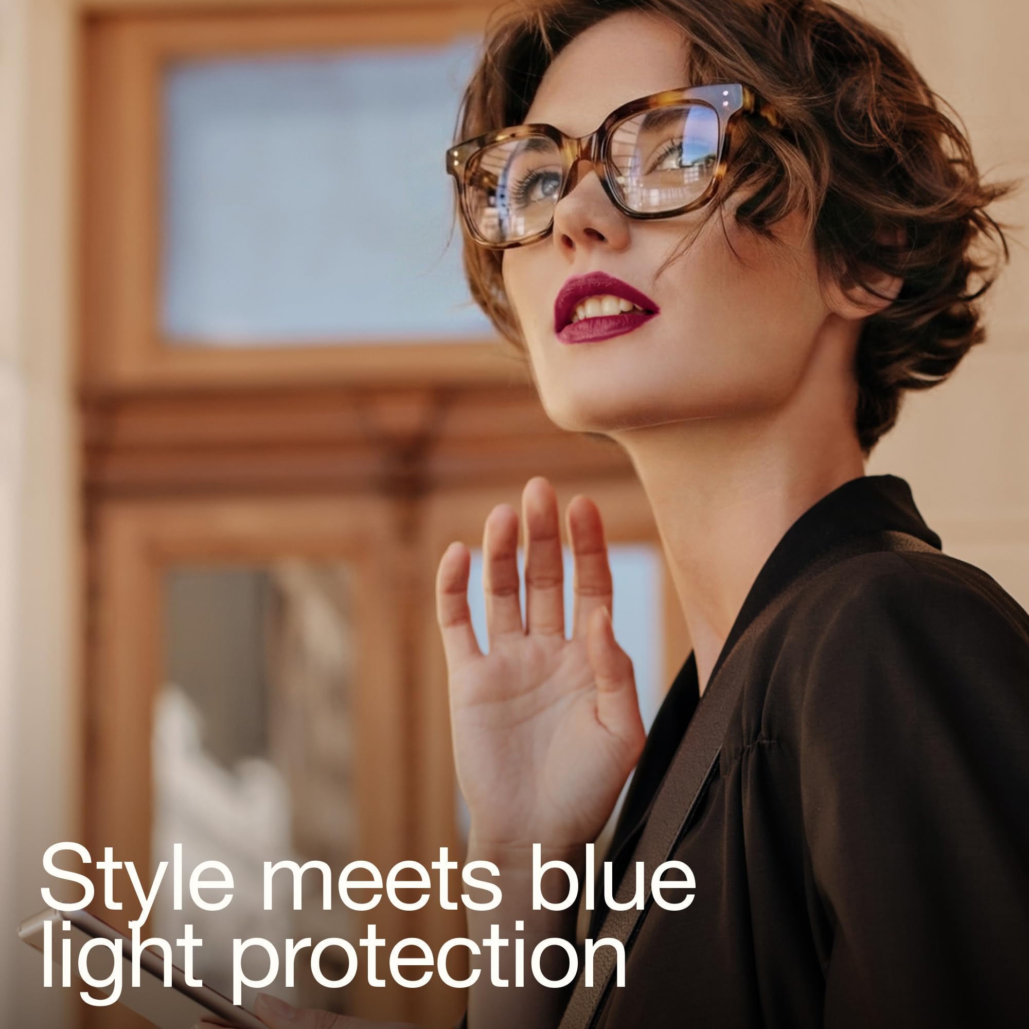 miyya Oversized Blue Light Glasses For Woman, Fashion, Screen Computer Screen, Okulary bez recepty dla kobiet