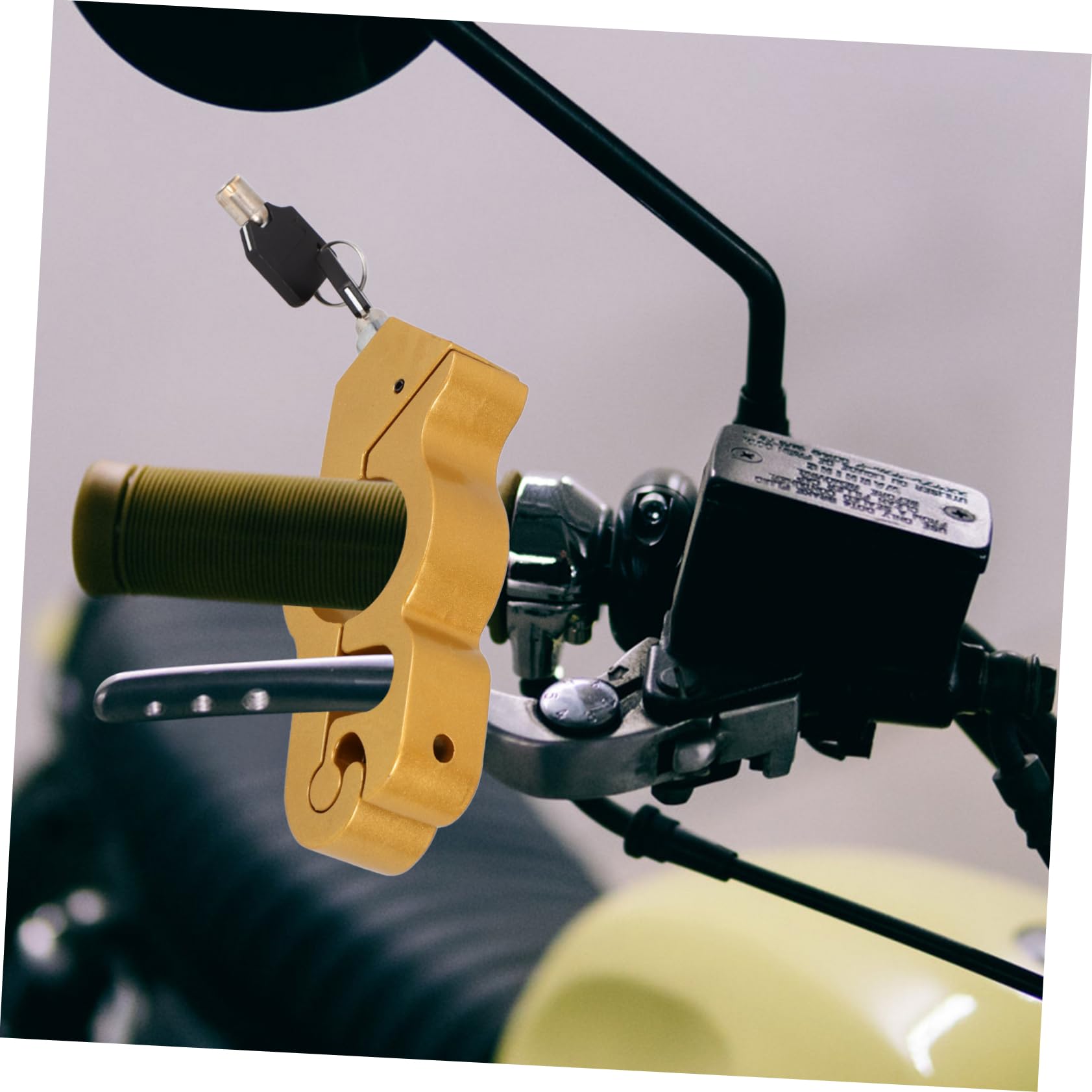 SOLUSTRE 4pièces Serrure De Guidon Pour Verrouillage Antivol Léger Et Compact Convient Plupart Des Freins De Installation Facile Et Sécurisée Accessoire Pratique Pour Motards