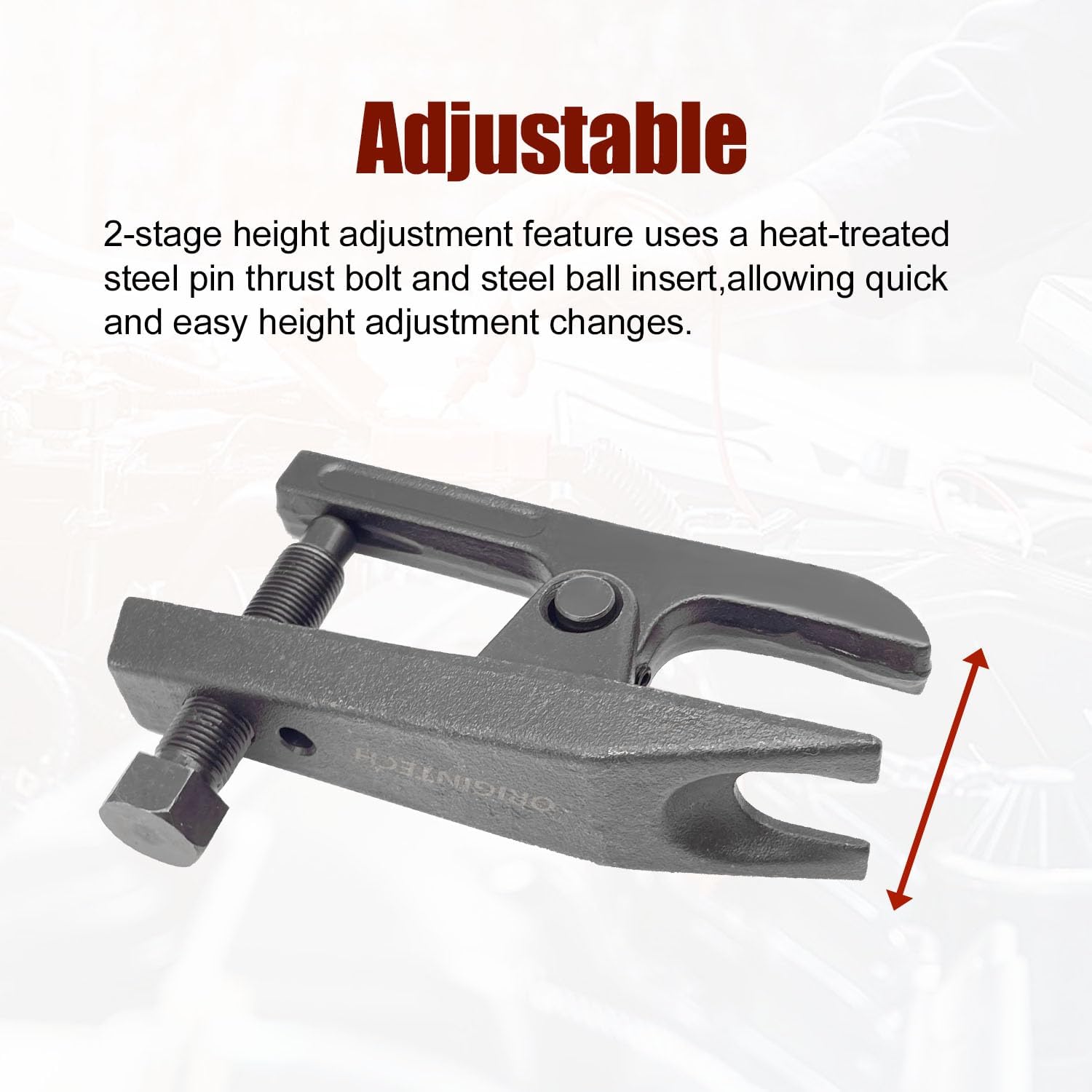 Universal Ball Joint Separator Tool, Removal Tool Compatible with Separating Arms, Tie Rods, and Ball Joints on Cars, Trucks, ATVs, Adjusts from 1-1/2"to 1-7/8"