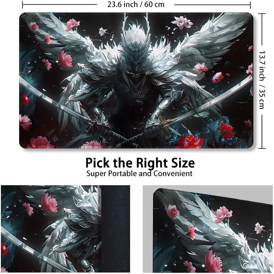 Durable MTG Playmat TCG Playmat with Zone and Locking Edges for MTG Gaming - Includes Waterproof Storage Bag (playmat (59),Without Zone)