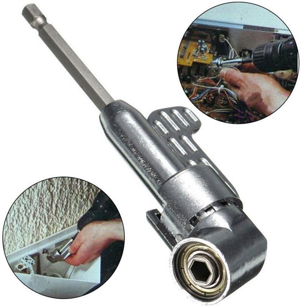 Rocaris 105 Degree Right Angle Driver Angle Extension Power Screwdriver Drill Attachment with 1/4-inch Hex Quick Change Drive and Magnetic