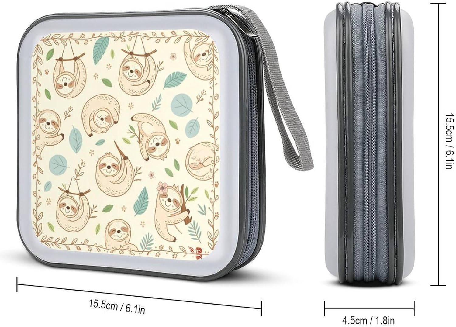 Cute Sloth CD Case CD Storage Box DVD Sleeves