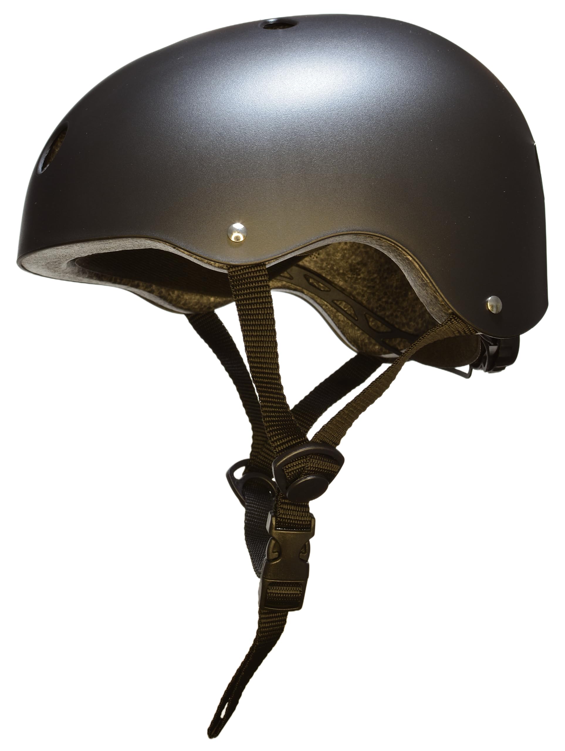 Casco para Patinete Eléctrico y Patinaje, Negro, Talla M, Ajustable, con Correas de Seguridad, Interior Acolchado