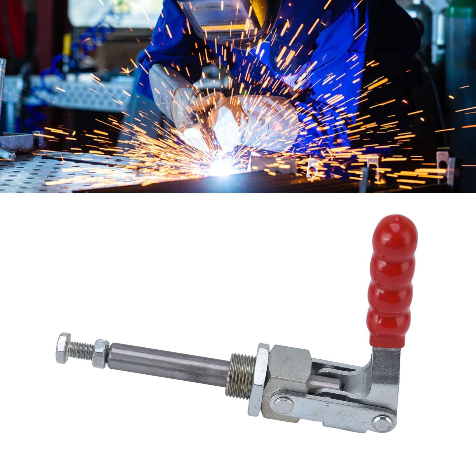 Push Pull Toggle Clamp, Professional 701lb Holding Capacity and 180 Degree Handle Opens Design Toggle for Welding Pocket Hole Jigs