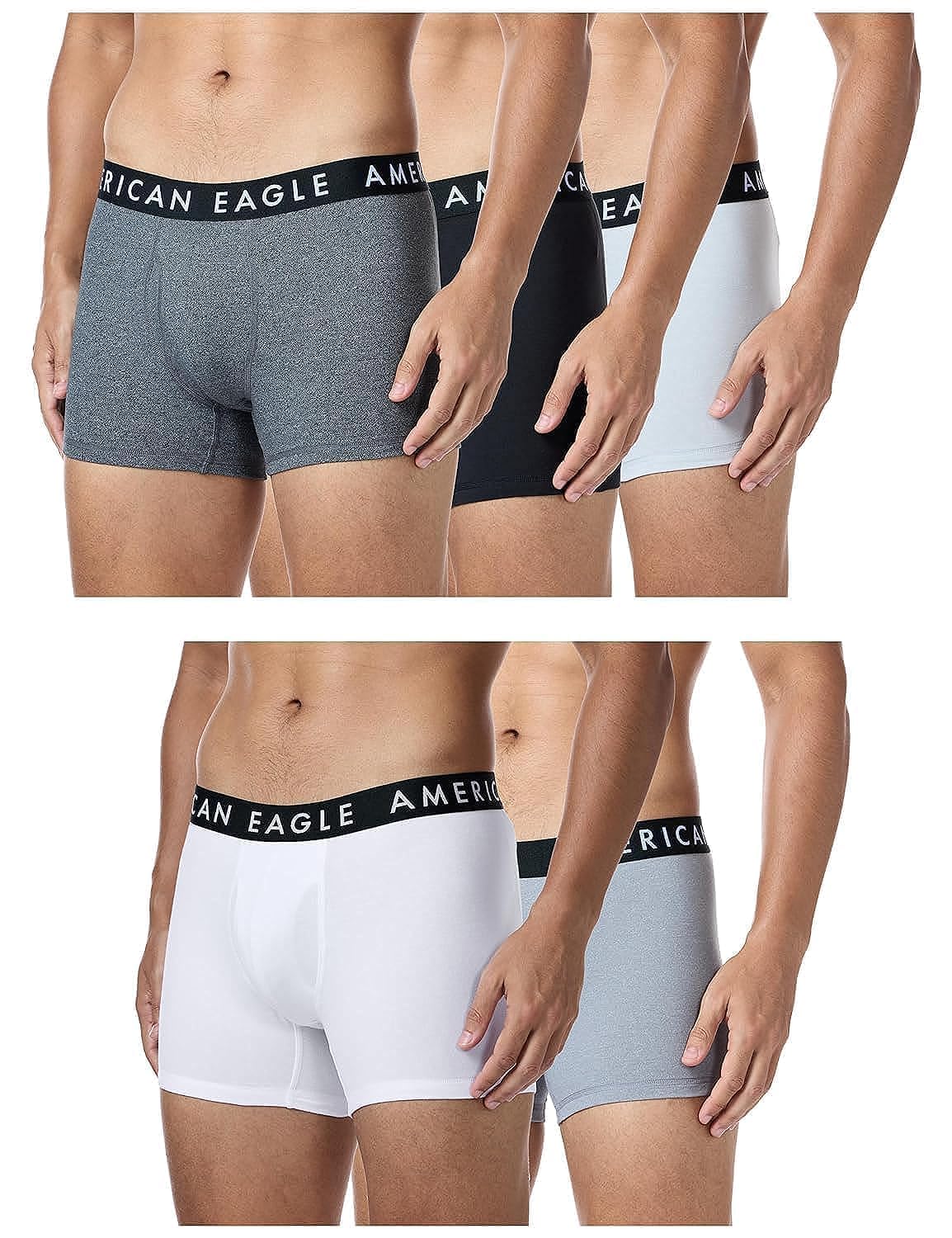 American EagleMen's 4.5" Classic Boxer Brief 5-Pack M Multi