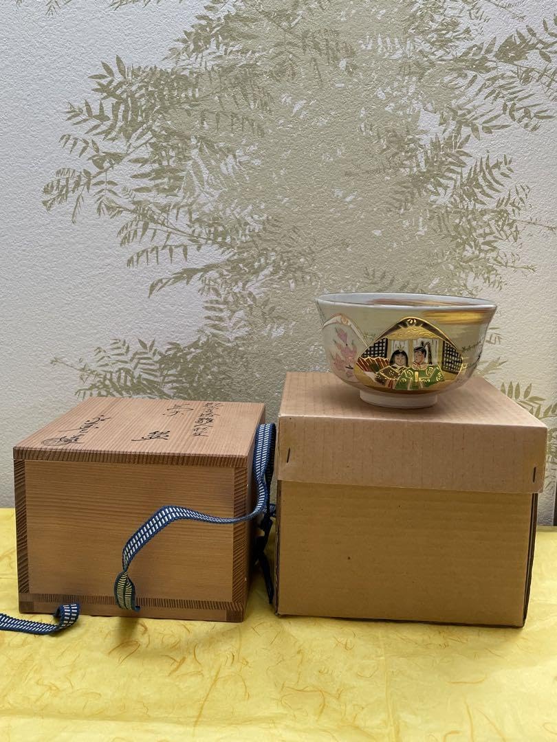 Matcha Rice Bowl, Hinamatsuru, Kyo-yaki, Hashimoto Nagatoyo, Kenzan, Co-Box, Urasenke