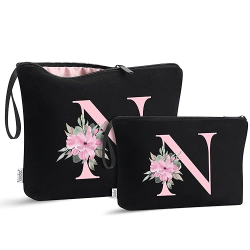 Vista 542 de Vavabox A-Z - Bolsa de maquillaje personalizada, regalos de cumpleaños para mujeres y madres, regalos para mejores amigas, bolsa de cosméticos