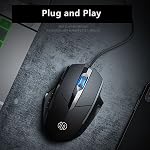 USB Computer Mouse Wired, Silent Click Corded Mouse 3-Button Wired Optical Mouse, Office and Home Mice, Ergonomic Shape for Windows Computers, Macs, iPad, PC and Laptops