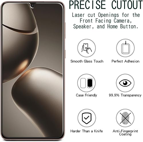 Miniatura 2 de KAREEN Paquete de 2 protectores de pantalla para Samsung Galaxy S21 Plus 5G de vidrio templado de 6.7 pulgadas, compatible con lector de huellas