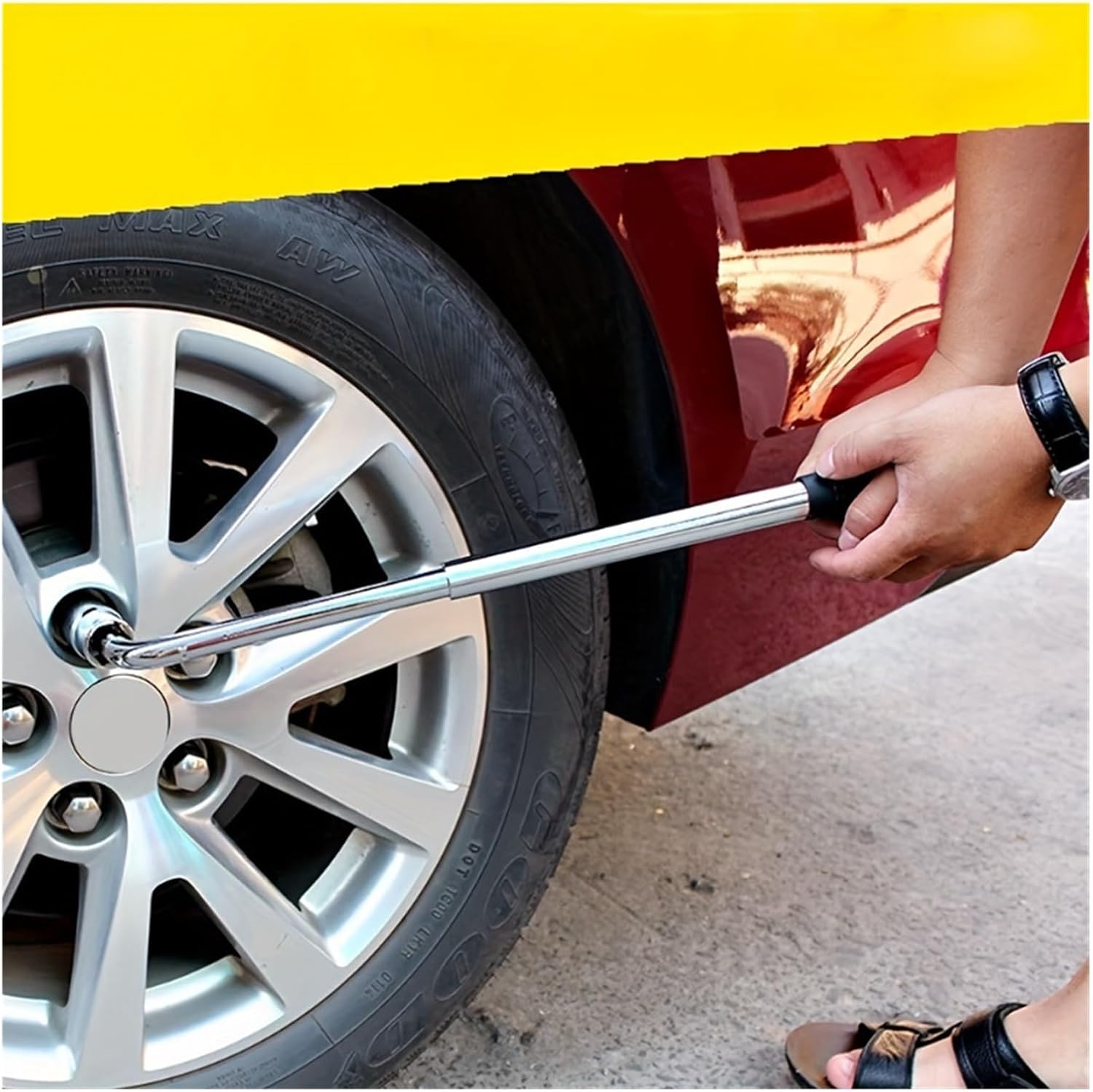 Extendable Telescoping Lug Nut Wrench Chrome Vanadium Socket For Car Van Tire Repair Tool