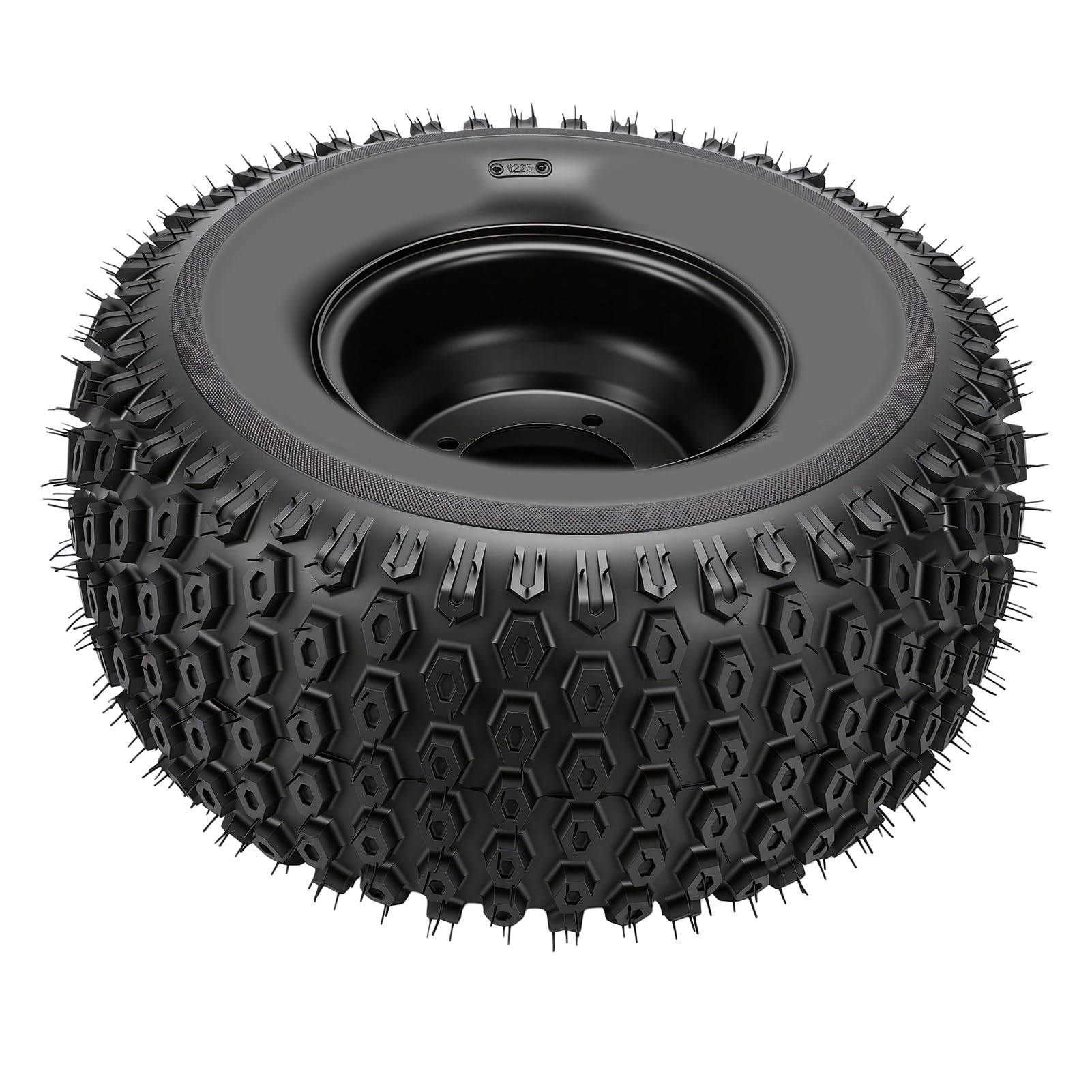 KIMISS Neumático para Cortacésped 18x9.50-8, Neumático sin Cámara Resistente con Llanta de Metal de Goma, Rueda de 8 Pulgadas con 4 Orificios, Ajuste Trasero Delantero para Tractor de