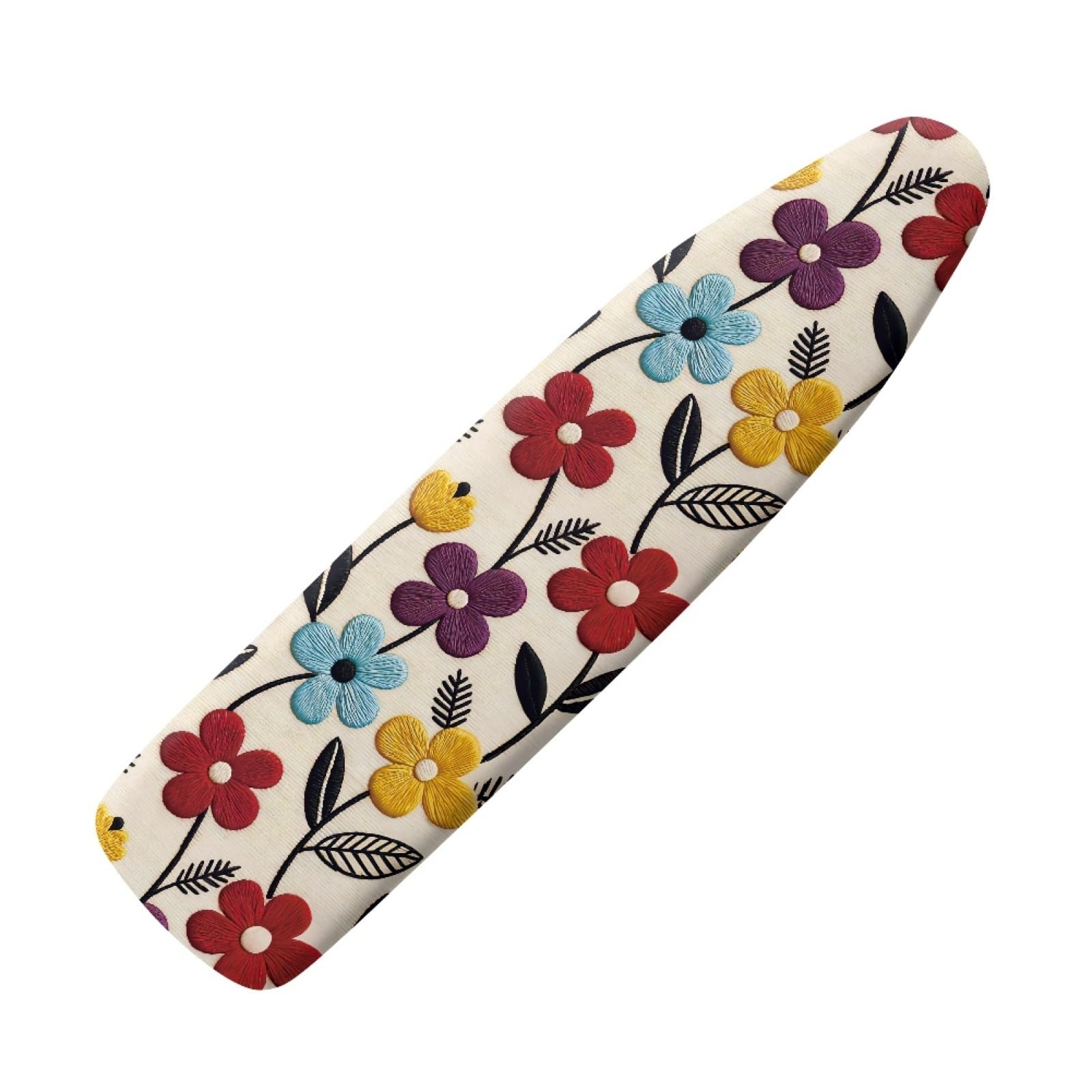 Extra large ironing board cover 140 x 45 Red Blue Thick cotton pad Ironing Board Cover Elastic washable,Resist Scorching and Staining,Heat Reflective & Vapour Permeable,Easy Fit