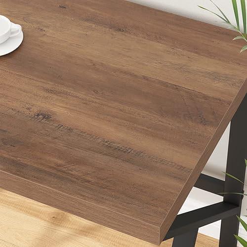 Miniatura 72 de HSH Escritorio gris para computadora, escritorio industrial de madera y metal para oficina en casa, escritorio rústico para computadora portátil