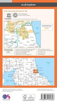 Durham & Sunderland Map | Chester-le-Street & Peterlee | Ordnance Survey | OS Explorer Map 308 | England | Walks | Hiking | Maps | Adventure