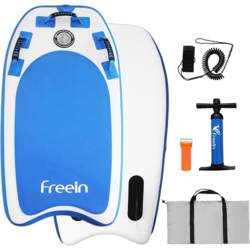 Freein Body Board Inflatable, Surfboards BodyBoards for Beach River, Foldable Design for Easy Storage and Transport Anywhere