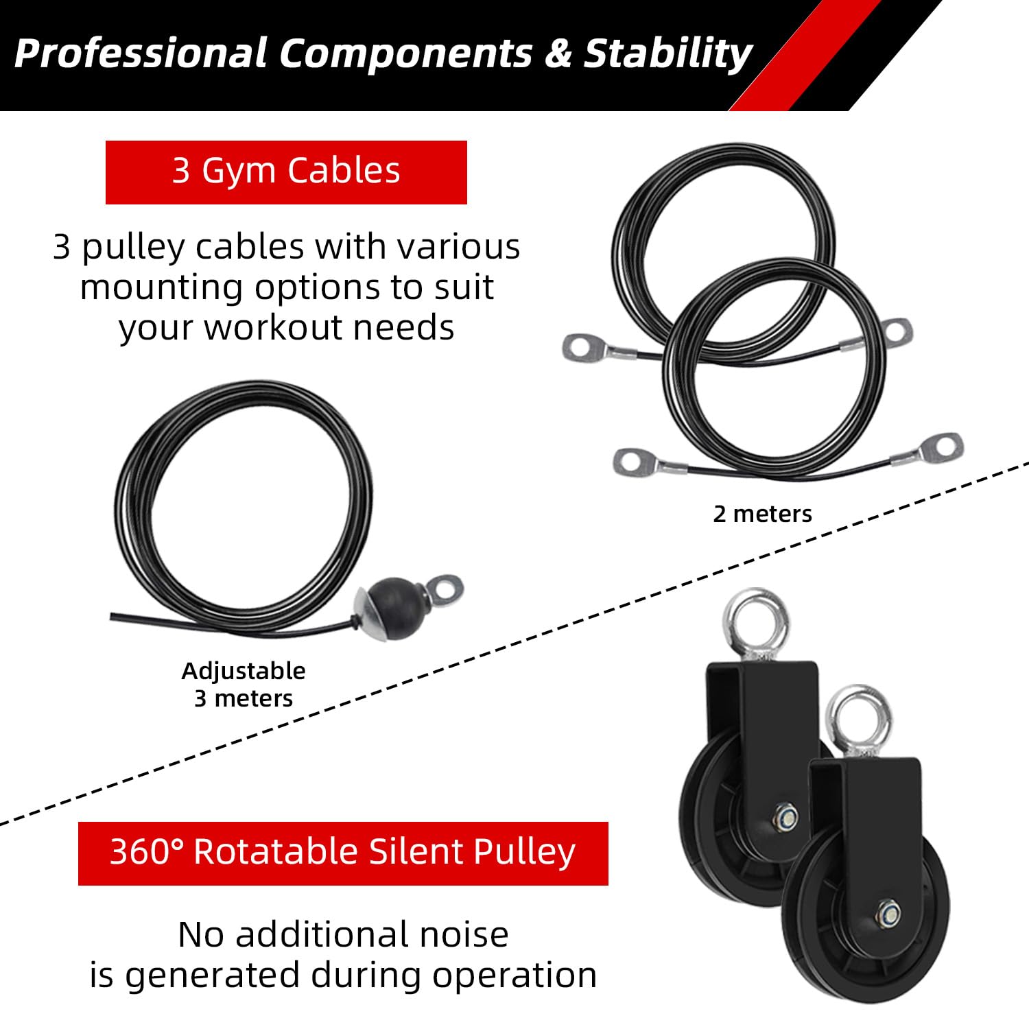 Fitness kabelsysteem – Thuis sporten met een XL kabel set – katrol – stang – triceps