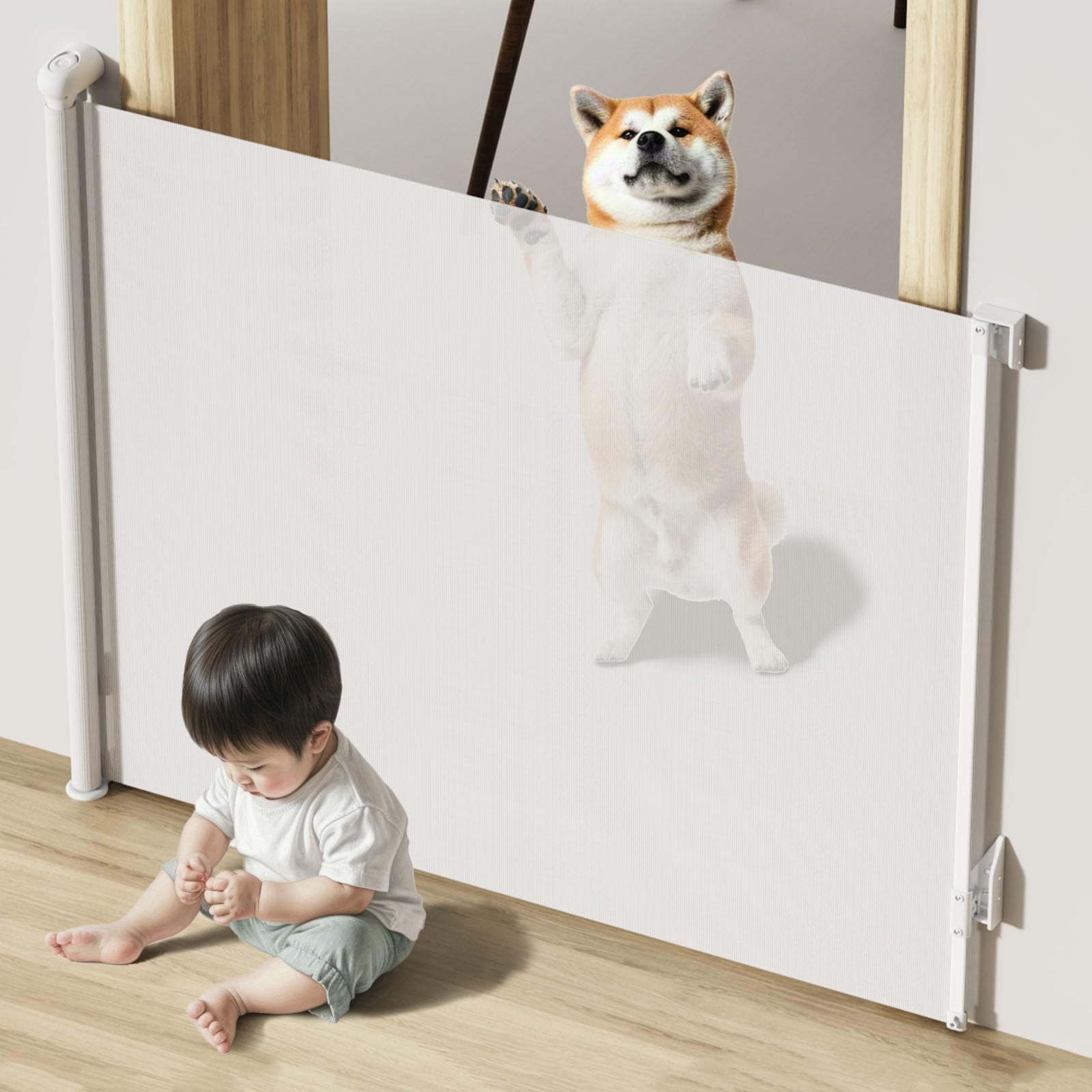 Amazon.co.jp: NIEPAN ベビーゲート ロール式 階段用 穴あけ不要
