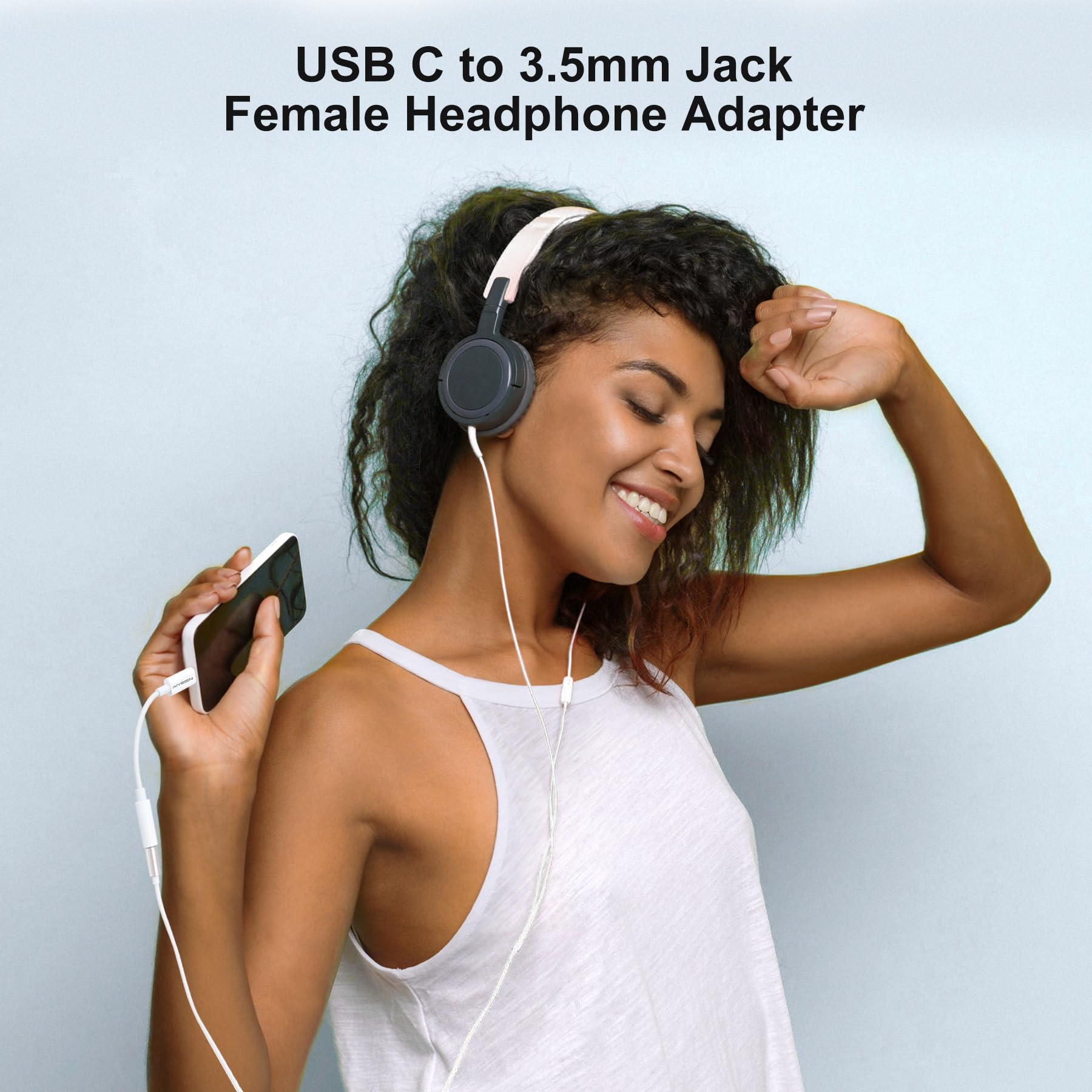 Adattatore da USB C a Jack 3,5 mm per Cuffie, Confezione da 2, Compatibile con iPhone 15, Samsung, Pixel, iPad