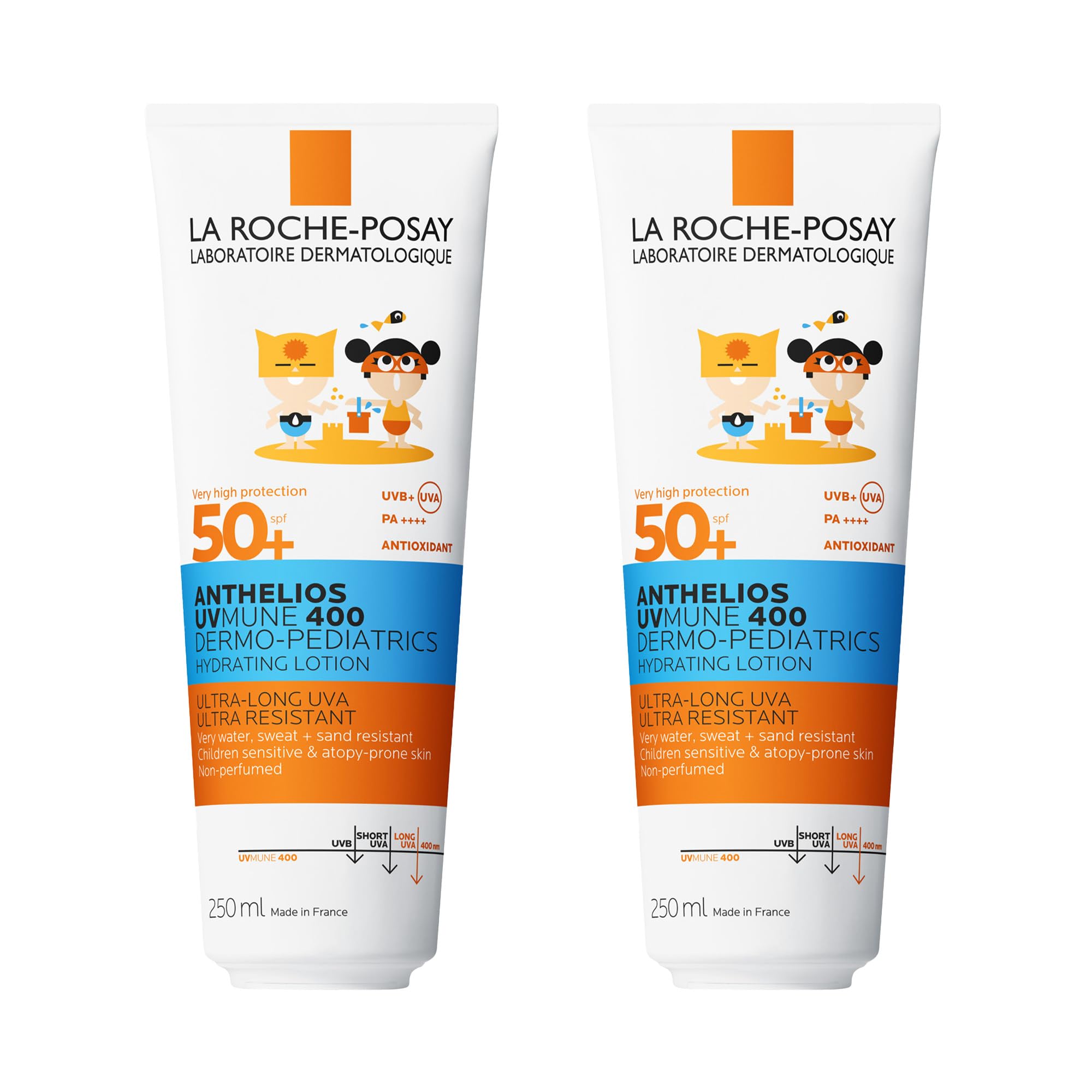 La Roche-Posay Anthelios UVMune After-Sun-Milch SPF50+ 250 ml – [2er-Pack] | Hoher Sonnenschutz für alle Hauttypen, intensive Feuchtigkeit und beruhigende Wirkung